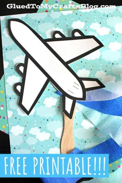 Crepe Paper Airplane Craft Idea For Kids - Glued To My Crafts Paper Airplane Craft, Make Your Own Wand, Airplane Craft, Airport Theme, Airplane Activities, March Themes, Airplane Crafts, Transportation Crafts, Paper Bag Crafts