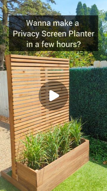 JP Strate on Instagram: "Do you like gardens? Do you like privacy? Get yourself a DIY that can do both...New tutorial is out now! #hotDIYsummer 

#therehablife #diy #diyhome #diyproject #diyprojects #easydiy #planter #planterbox #planterboxes #privacy #privacyscreen #privacywall #garden #gardenbox #gardening #gardenbed #raisedgardenbeds #raisedgardenbed #patio #outdoorspace #outdoorliving #backyardgarden #backyardgardening #backyardgoals #backyard #backyardgardener #backyardoasis #patiofurniture #backyardfurniture" Exterior Privacy Ideas, Garden Privacy Ideas, Privacy Planter, Diy Privacy Fence, Diy Instagram, Handyman Projects, Garden Privacy, Backyard Privacy, Backyard Furniture