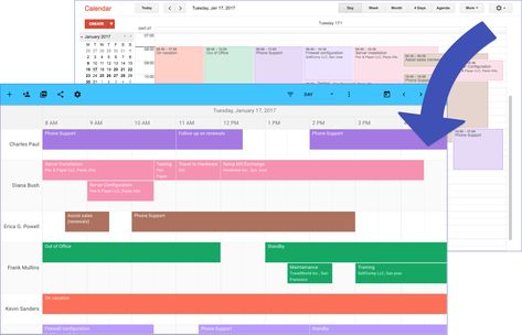 TeamCal’s “Schedule View” is a new horizontal view for Google Calendar that displays many calendars at once. Year At A Glance Calendar, How To Bullet Journal, Calendar Management, Aesthetic Planner, At A Glance Calendar, Year At A Glance, Today Calendar, Calendar Organization, Gantt Chart