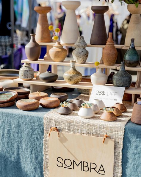 A few fave shots from @westcoastcraft in DTLA this past winter 🩵shot for @chloejackmanphotography ! . . . . . . . #westcoastcraft #wcc #dtla #losangelesphotographer #sanfranciscophotographer #laphotographer #lifestylephotographer #losangelesmakers #lamakers #makersmarket Ceramic Sale Display, Pottery Exhibition Display, Pottery Sale Display Ideas, Pottery Market Display Ideas, Pottery Market Stall, Pottery Display Booth, Ceramic Market Display, Pottery Market Display, Pottery Display Ideas