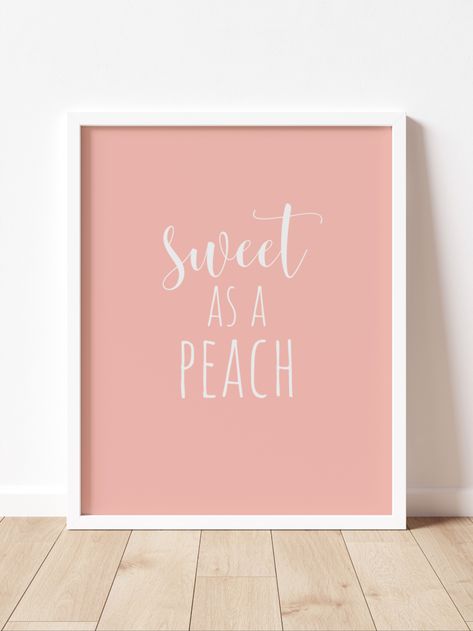 Peach Party Decorations, Peach Nursery, Peach Decor, Sweet As A Peach, Peach Baby Shower, Peach Walls, Baby Shower Decor, Baby Quotes, Shower Decor