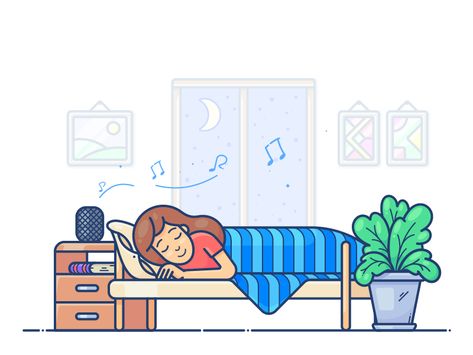 Sleep book outlane outline room moon sleeping night work bed after effects vector character icon girl woman illustration motion animation sleep Womens Illustration, Sleeping Gif, Illustration Night, Animation Stop Motion, Up Animation, Outline Illustration, Peace Illustration, Sleep Music, Motion Design Animation