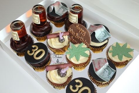 30th Birthday Cupcakes 30th Birthday For Men Theme, 30th Cupcakes For Men, Male Birthday Cupcakes, Men 30th Birthday Cake, 30 Birthday Cupcakes, Happy Birthday Cupcakes For Men, 30 Birthday Cake For Men, Male 30th Birthday Ideas, 30th Birthday Cakes For Men