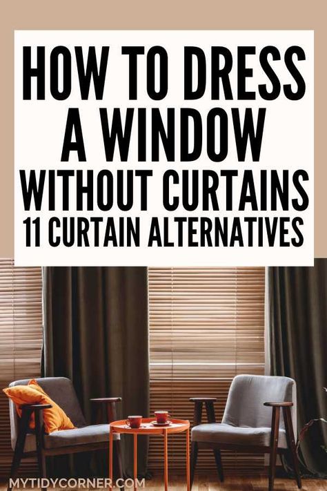 how to cover windows without curtains Curtain Replacement Ideas, Blinds No Curtains, Warm Door Curtain, Blind Cover Ideas, No Curtains Bedroom, Curtain Substitute Ideas, Non Fabric Window Treatments, Curtains For Weird Windows, Windows No Curtains