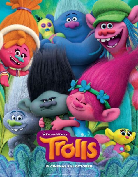 Trolls Poster Movie, Trolls Background, Trolls Pictures, Trolls Poster, Trolls Wallpaper, Animated Movie Posters, Doc Mcstuffins Birthday, Best Friend Challenges, Troll Party