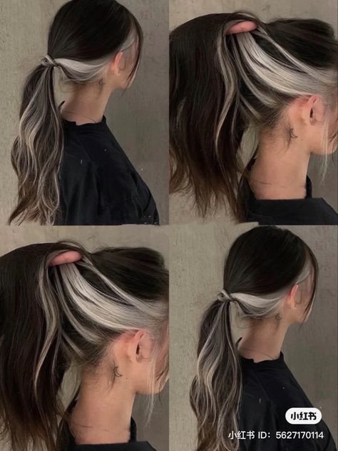 Hidden Hair Color, Κούρεμα Bob, Hairstyles Fall, Hair Color Underneath, Peekaboo Hair, Hair Color Streaks, Hair Streaks, Fishtail Braid, Caramel Highlights