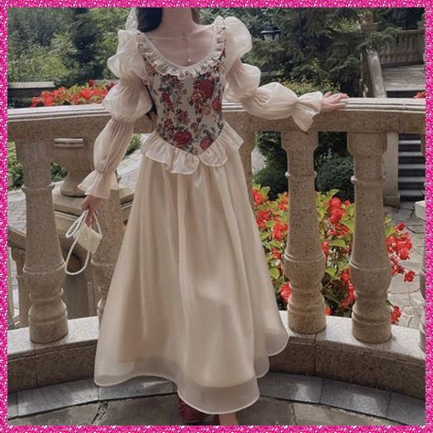 [AffiliateLink] 19 Trendiest Vintage Floral Dress Outfit Recommendations You Will Love This Summer #vintagefloraldressoutfit Royal Au, Floral Dress Outfits, Corset Midi Dress, Floral Corset, French Dress, 10th Grade, Cottagecore Fashion, Hacks Clothes, Fantasy Book