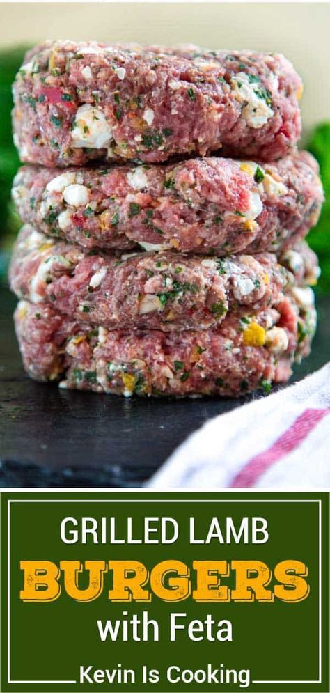 Greek Lamb Burgers With Feta, Essen, Ground Lamb Dinner Recipes, Gyro-style Lamb Burgers With Tzatziki And Grilled Onions, Soup With Ground Lamb, Minced Lamb Recipes Ground Meat, Ground Lamb Feta Recipes, Ground Lamb Spaghetti, Ground Lamb Instant Pot Recipes