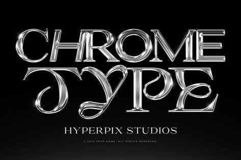 Free Chrome Text Effect (PSD) on Behance Chrome Text, Chrome Type, Business Fonts, Photoshop Text, Free Text, Photoshop Effects, Free Photoshop, Text Effect, Text Logo