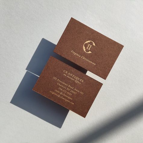 Gold Foil Business Card Design, Bakery Moodboard, Debossed Business Card, Gold Foil Stationery, Gold Foil Business Card, Brown Branding, Brown Business Card, Gold Foil Business Cards, Colorplan Paper