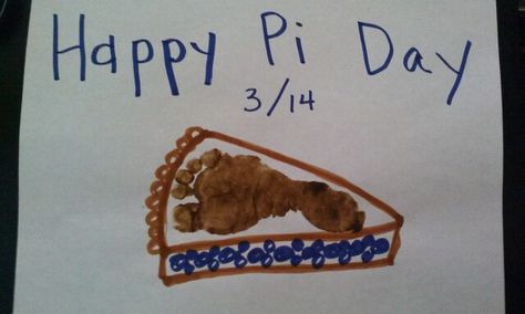 Happy pi day footprint pie piece Pie Day Crafts For Toddlers, Pie Footprint Art, Memorial Day Footprint Art, Pie Day Activities, Infant Room Ideas, Daycare Art, Pie Craft, Daycare Projects, Infant Daycare