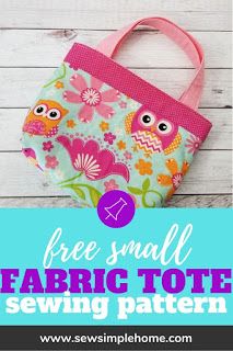 Kids Tote Bag Pattern Free, Kids Bags To Sew, Small Bags To Sew, Kids Purse Diy, Small Bag Patterns To Sew, Small Tote Bag Pattern, Toddler Tote Bag, Book Bags For Kids, Purse Patterns Free