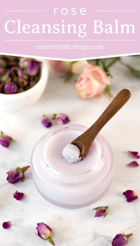 DIY Rose Cleansing Balm Make Up Diy, Diy Makeup Remover, Diy Rose, Diy Kosmetik, Diy Roses, Image Skincare, Diy Skincare, Homemade Beauty, Cleansing Balm