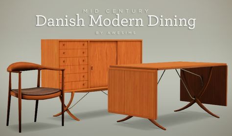 TS3 to TS2-Awesims Danish Modern Dining set Modern Dining Set, Sims 4 Tsr, Best Pc Games, Sims 4 Game Mods, Free Sims, The Sims 3, Sims 4 Cc Furniture, Dining Sets Modern, Sims 4 Game