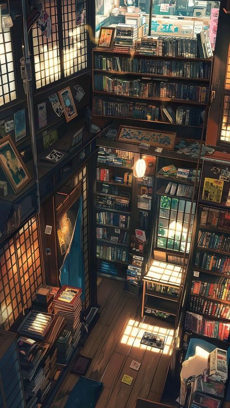 ☾~.~☕️follow me☕️~.~☾ Concept Art Inspiration, 2d Wallpaper, Place Aesthetic, Pax Romana, Anime House, Aesthetic Architecture, الفن الرقمي, Dreamy Artwork, City Drawing