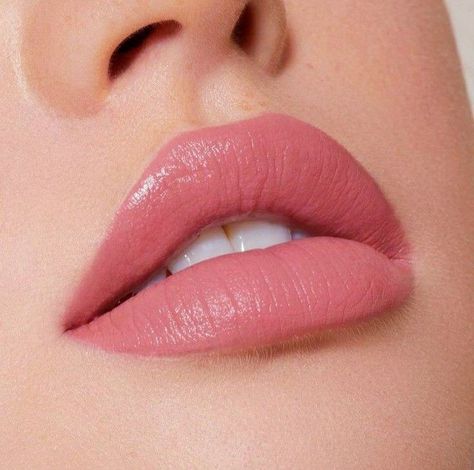 Lipstick Nail Shape, Makeup Looks Lipstick, Skincare Commercial, Lipstick Makeup Looks, Lipstick Nails Shape, Natural Lipstick Shades, Lips Reference, Lipstick Ideas, Pale Pink Lips