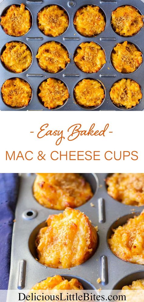 Mac And Cheese Bites Air Fryer, Baked Mac And Cheese Cups, Macaroni Cheese Bites, Macaroni And Cheese Bites, Supper Bowl, Mac N Cheese Bites, Cheese Bites Recipe, Mac And Cheese Cups, Cheese Cupcake