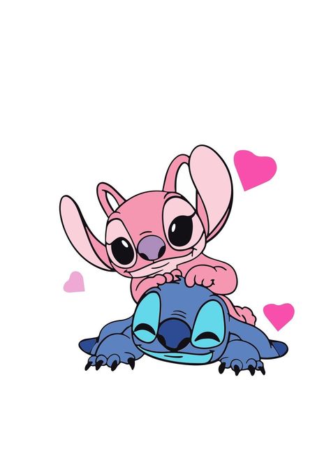 Bf And Gf Drawings Cute Easy, Drawing Ideas Stitch, Angel Stitch Disney, Stitch Y Angel, Angel Disney, Angel And Stitch, Angel Lilo And Stitch, Angel Stitch, Angel Svg