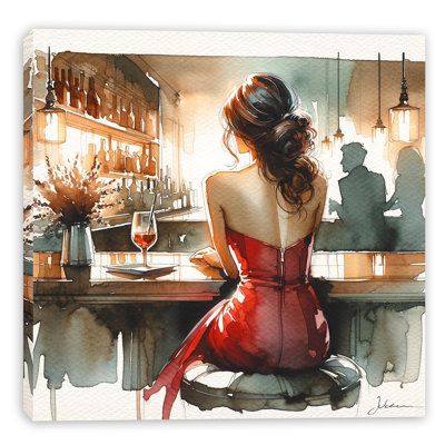 Wholesome Painting, Bar Painting Ideas, Bar Painting, Angel Drawing, Brown Wall Art, Watercolor Canvas, Paint Print, Romantic Art, Ethereal Art