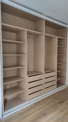 Dressing Room Wooden Design, Ormari Za Hodnik, Four Door Wardrobe Design, Closest Idea, Storage Closet Organization Ideas, Wardrobe Design With Mirror, Bedroom Cabinet Design, Fitted Wardrobe Ideas, Wardrobes Designs