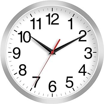 Amazon.com: Rohioue Wall Clock, Modern 8 Inch Battery Operated Wall Clocks, Silent Non Ticking Small Analog Clock for Living Room, Office, Home, Bedroom, Kitchen, Bathroom(Black) : Home & Kitchen Bathroom Black Wall, Clock For Living Room, Bathroom Black, Analog Clock, Wall Clock Modern, Black Bathroom, Office Home, Ticks, Wall Clocks