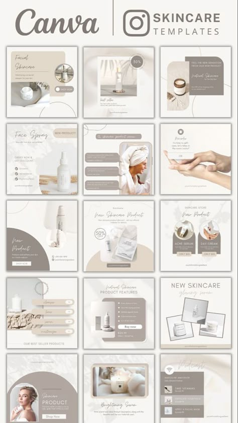 Before And After Template Design, Social Media Post Design Ideas, Product Moodboard, Beauty Template, Instagram Grid Design, Stand Out, Skincare Business, Instagram Design Layout, Instagram Skincare