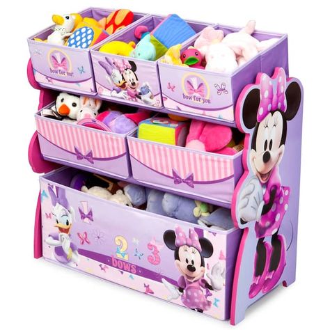 Girl Playroom Ideas, Minnie Mouse Chair, Girl Playroom, Minnie Mouse Toys, Toy Organizer, Nursery Toys, Toy Storage Organization, Valentine's Day Printables, Mouse Toy