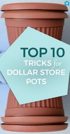 Here Are 10 Gorgeous Designer Tricks for Your Dollar Store Pots - You know these cheap Dollar Store flower pots? Instead of plopping your plan Cheap Flower Pots, Diy Blanket Ladder, Planting Pots, Store Hacks, Dollar Store Hacks, Dollar Store Organizing, Plastic Flower Pots, Diy Headboards, Diy Decorations