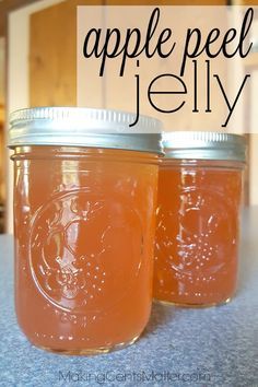 Done with your applesauce? Don't throw out those scraps! Instead, make a batch of delicious apple jelly! Apple Jelly | Apple Peel Jelly | Homemade Apple Jelly | Apple Jelly With Pectin | Home Canning | Home Preserving #homecanning #jelly #preservingfood #foodpreservation #homemadeapplejelly Jelly, Apple Peel Jelly, Jelly Homemade, Canning Apples, Canning Jam Recipes, Ball Canning, Syrup Recipes, Butter Sandwich, Canning Fruit