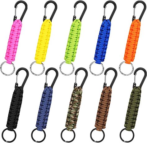 Paracord Braids, Ring Hook, Carabiner Keychain, Paracord Keychain, Mini Flashlights, Packing Ideas, Keychain For Men, Keychain Clip, Braided Ring