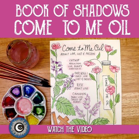 Come To Me Oil Recipe, Spell Oil Recipe, Come To Me Oil, Magical Crafting, My Book Of Shadows, Oil Witchcraft, Spell Oils, Magick Oil, Ritual Oils