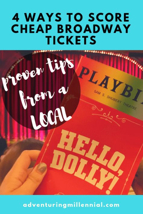 How to Get Discount Broadway Tickets: 4 Tips from a Local // These are my go-to ways to score cheap Broadway tickets! #nyctravel #broadway #cheapbroadwaytickets New York Broadway, Broadway Tickets, Great Vacation Spots, London Vacation, York Travel, New York Travel Guide, Theater Tickets, London Theatre, Broadway Theatre