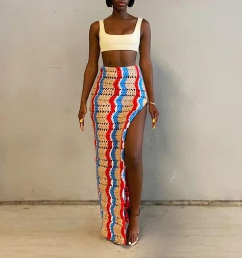 Afronation Festival Outfits, Crochet Dress Outfits, Mode Crochet, Cato Fashion, Crochet Swimwear, Crochet Clothing And Accessories, Crochet Fashion Patterns, Crochet Skirt, Summer Fashion Outfits