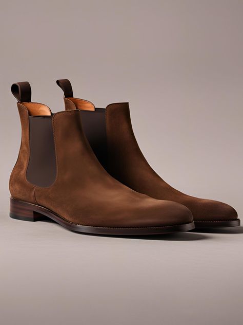 Suede Chelsea Boots . . . . . . #suedeboots #suedechelseaboots #chelseaboots #menschelseaboots #leatherboots #brownboots #ankleboots Brown Shoes Outfit, Blinders Quotes, Botas Chelsea, Shoe Lace Tying Techniques, Suede Chelsea Boots, Shoes Outfit, Chelsea Boots Men, Jewelry Accessories Ideas, Brown Shoes