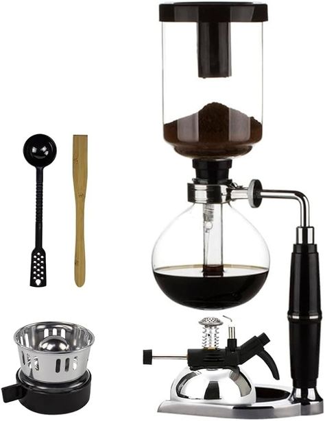 Amazon.com: DUEBEL Syphon Coffee Maker Set, 5-Cup Siphon Coffee Brewer, Glass Clever Coffee Dripper, Vacuum Coffee Maker, Vac Pot Pour-over Coffee Maker with Butane Burner & Alcohol Burner: Home & Kitchen Syphon Coffee Maker, Vacuum Coffee Maker, Syphon Coffee, Siphon Coffee, Pour Over Coffee Maker, Amazon Coffee, Coffee Dripper, Coffee Brewer, Pour Over Coffee