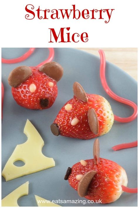 Nutcracker Party Food, Nutcracker Brunch, Mouse Themed Food, Strawberry Mice, Healthy Kids Party Food, Mouse Recipes, Childrens Party Food, Mouse Themed Party, Nutcracker Ideas