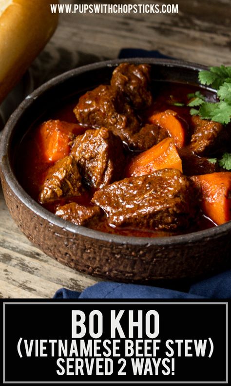 Bo Kho Recipe, Asian Beef Stew, Bo Kho, Vietnamese Beef Stew, Traditional Beef Stew, Vietnamese Beef, Vietnamese Noodles, Crockpot Recipes Beef Stew, Asian Beef