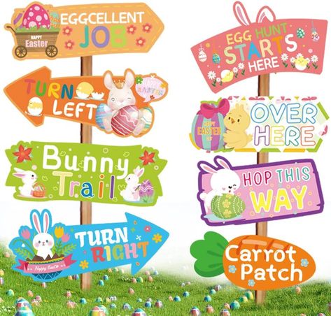 Easter Egg Hunt Signs kit 16Pcs Easter Hunt Arrows Decorations for Garden Yard Bunny Easter Hunt Party Kids Games Easter Egg Hunt Signs, Egg Hunt Sign, Easter Dinner Recipes, Easter Hunt, Easter Theme, Easter Bunny Eggs, Kids Games, Easter Dinner, Bunny Easter