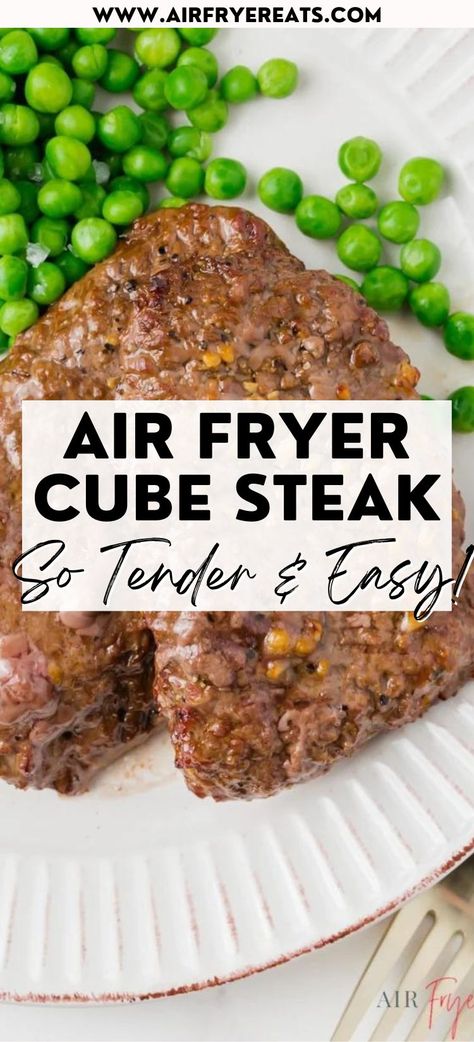 Paleo Cube Steak Recipes, Best Air Fryer Steak Recipes, Air Fryer Beef Cutlets, Minutes Steak Recipes, Ww Cube Steak Recipes, Minute Steaks In Air Fryer, Minute Steak In Air Fryer, Carnivore Cube Steak, Air Fryer Cube Steaks