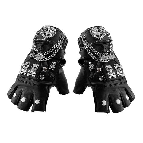 Rock Style Jewelry, Cowboy Gloves, Spiked Gloves, Tlt Musical, Black Leather Gloves Women, Fingerless Gloves Men, Punk Fits, Leather Gloves Men, Spider Character