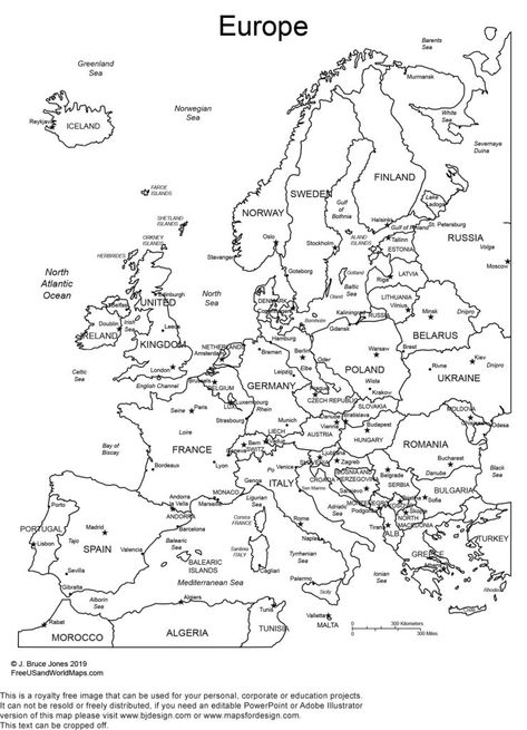 World Regions Printable, Blank Clip Art Maps - FreeUSandWorldMaps World Map Coloring Page, Map Of Europe, Continents And Oceans, Map Worksheets, Kids Worksheets Printables, Free Coloring Sheets, Printable Maps, Printable Coloring Sheets, Europe Map