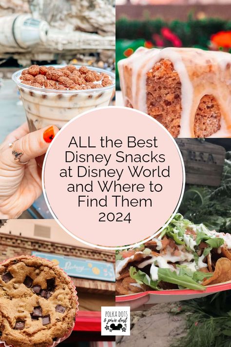 Here are the Best Snacks at Walt Disney World, which you can find across all four Disney Parks and Disney Springs. Best Food At Disney Springs, Disney World Christmas Food, Walt Disney World Food, Disney Christmas Food, Best Food At Epcot, Disney Food Ideas, Best Disney World Snacks, Best Disney Snacks, Disney World Snacks