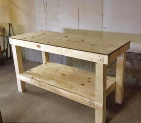 Diy Garage Workshop, Workshop Workbench, Officine In Garage, Workbench Plan, Workbench Ideas, Garage Workbench Plans, Building A Workbench, Folding Workbench, Workbench Plans Diy