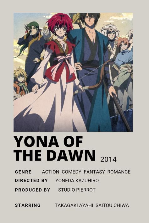 | yona of the dawn poster | Yona Of The Dawn Poster, Yona Of The Dawn, Adventure Girl, Japanese Animated Movies, Anime Suggestions, Animes To Watch, Anime Printables, Anime Watch, Anime Titles