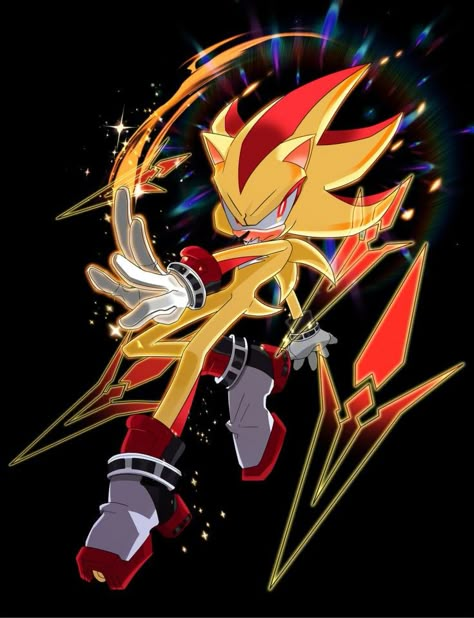 Super Shadow The Hedgehog, Wolf Demon, Sonic Project, Super Shadow, Team Dark, Shadow And Amy, Game Sonic, Shadow Sonic, Sonic Heroes