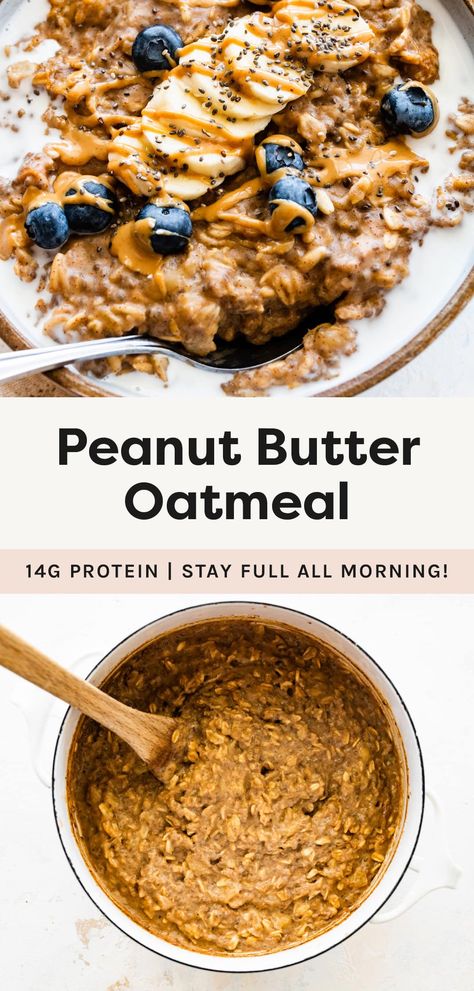 The BEST Peanut Butter Oatmeal - Eating Bird Food Oatmeal Recipes Peanut Butter, Pb Oatmeal, Volume Eating, The Best Oatmeal, Oatmeal Peanut Butter, Healthy Pregnancy Food, Eating Bird Food, Meatless Recipes, Fitness Pal