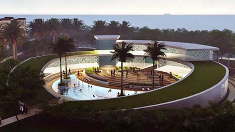 Auditorium Architecture, Aqua Therapy, Clubhouse Design, Auditorium Design, House Night, Indoor Pool Design, Art Studio Room, Public Space Design, House On Stilts