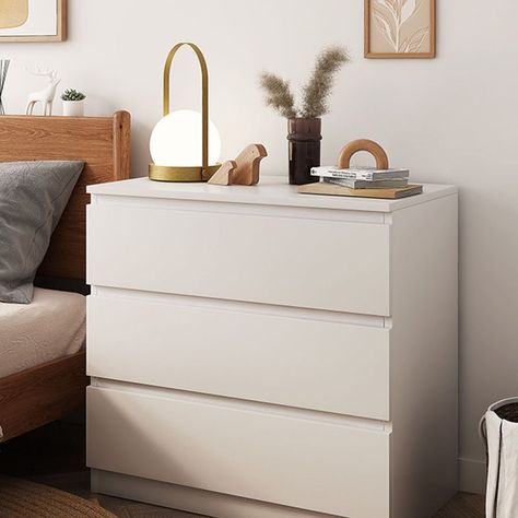 What is Included Style: Modern Product Type: Bachelor Chest Lingerie Chest/Semainier Double Dresser Color: Natural/ White Natural White Material: Wood Handle/Accent Material: No Handles Knobs or Accents Wood Type: Manufactured Wood Wood Tone: Light Wood White Wood Orientation: Horizontal Vertical Size: 31"L x 16"W x 30"H 31"L x 16"W x 39"H 31.5"L x 16"W x 48"H 63"L x 16"W x 30"H 63"L x 15.7"W x 39.4"H Length: Narrow (Under 38 in.) Wide (Over 58 in.) Height: Low (Under 36 in.) Standard (36 - 50 in.) Purposeful Distressing Type: No Distressing Weights & Dimensions Overall Length - Side to Side: 31.5" (80 cm) 63" (160 cm) Overall Width - Front to Back: 16" (40 cm) Overall Height - Top to Bottom: 30" (77 cm) 39" (100 cm) 48.5" (123 cm) Features Feature: Soft-Close Drawers Cable Management: Modern Bedroom Dressers, Locking Storage Cabinet, Bachelor Chest, Sleek Storage, Lingerie Chest, Bachelors Chest, Wooden Dresser, Chest Dresser, Wood Bookcase