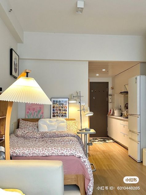 Korean Studio Apartment Small Spaces, Condo Room Ideas, Small Condo Room Ideas, Korean Dorm Room, Long Apartment Layout, Condo Interior Design Small Philippines Studio Type, Korean Apartment Interior Small Spaces, Korean Small Apartment, Small Korean Apartment