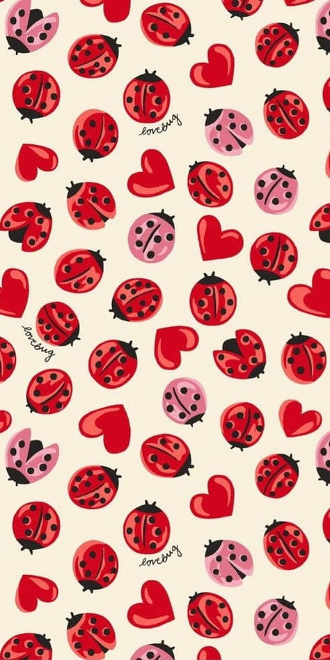 cute Valentine's Day wallpaper: love bugs February Wallpaper, Valentines Wallpaper Iphone, Plakat Design, Valentines Wallpaper, Diy Valentine, Holiday Wallpaper, Iphone Wallpaper Photos, Tapeta Pro Iphone, Phone Wallpaper Patterns